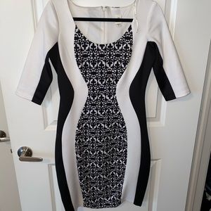 Black and White sheath dress